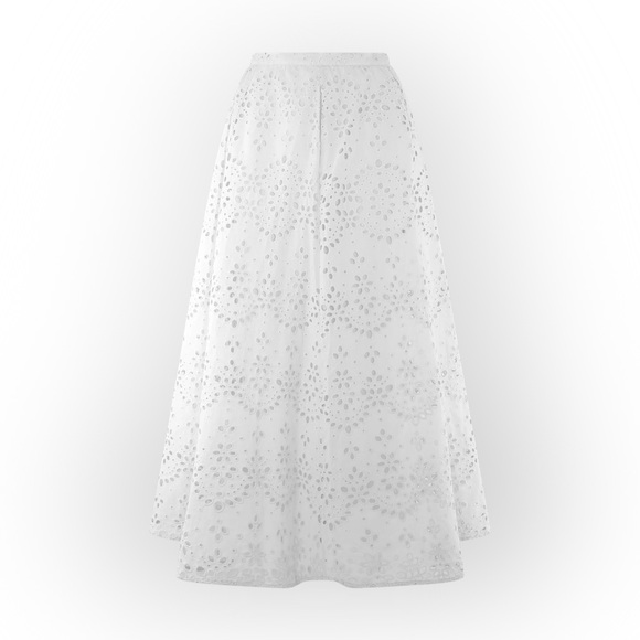 Meshki Arla Broderie Midi Skirt - White - Picture 6 of 8